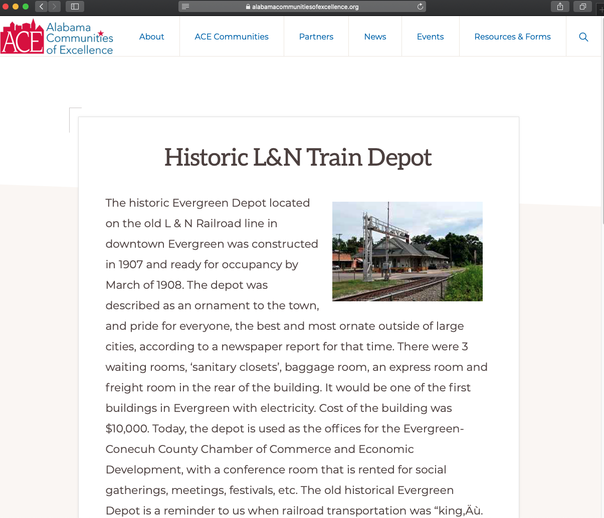 Historic L&N Train Depot