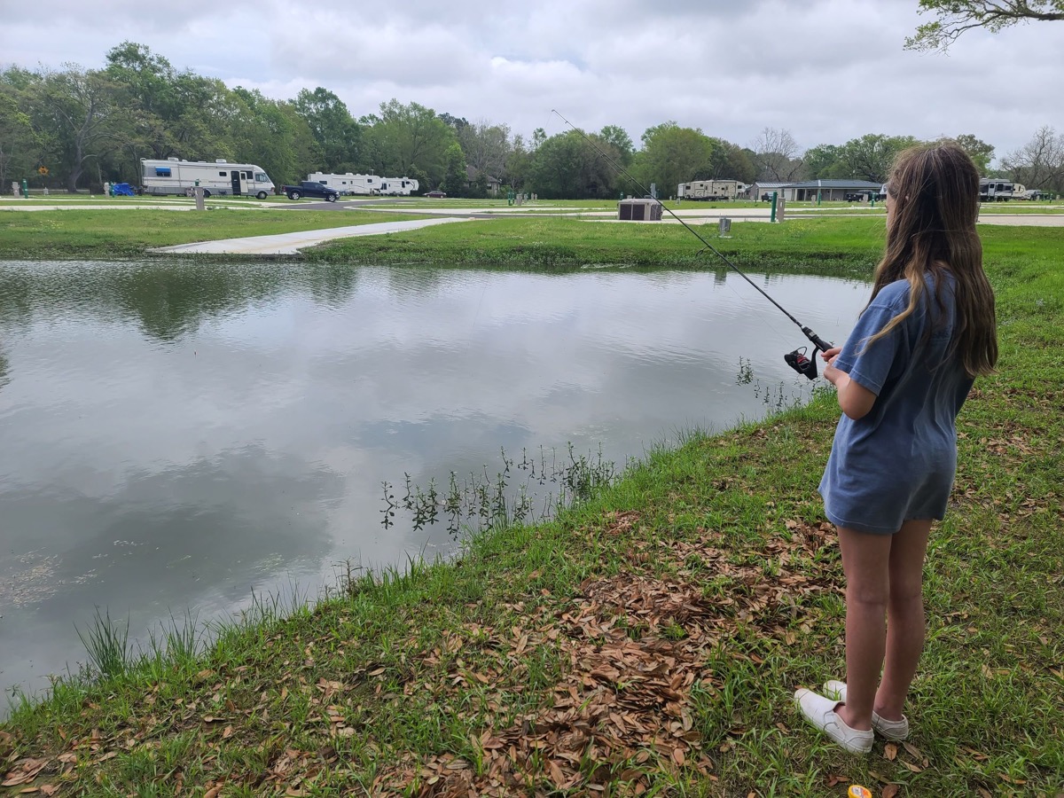 Fishing pond at RV Park in Mobile,