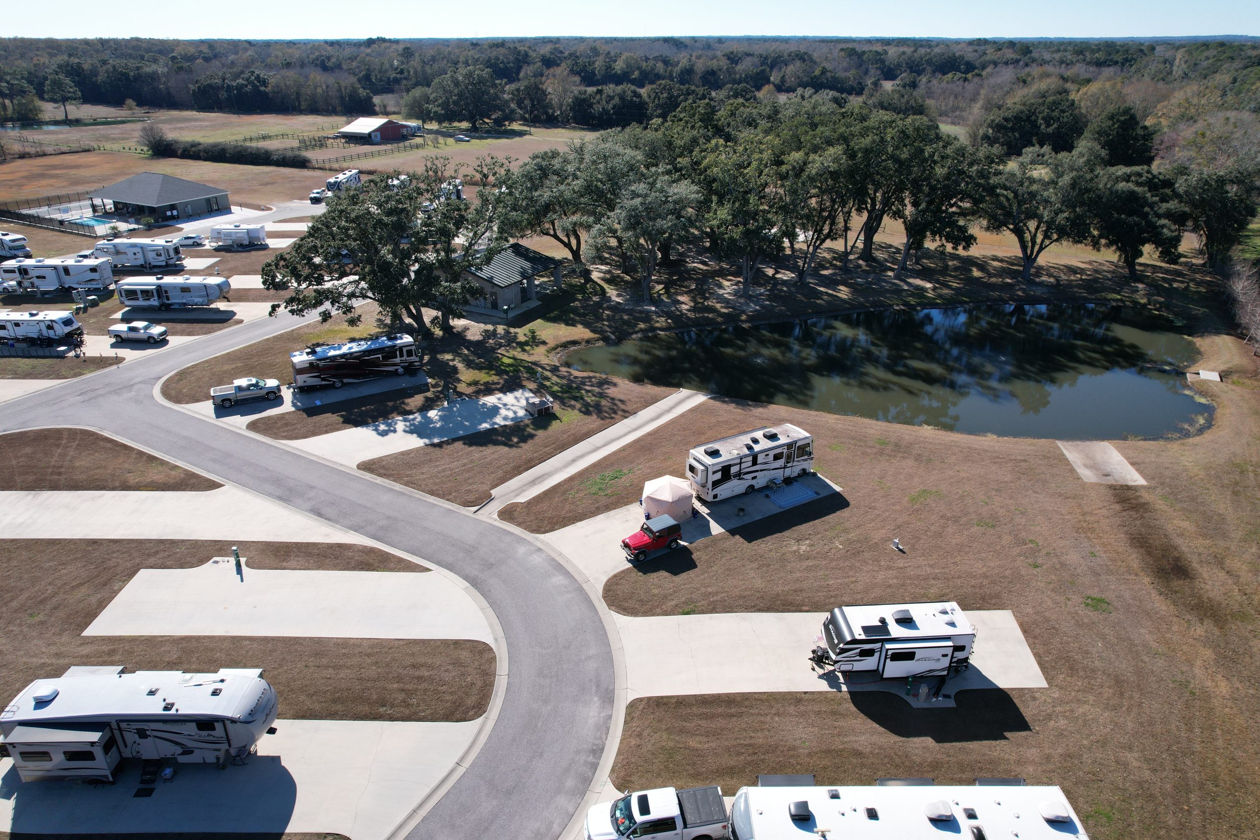 pond at Homestead RV Comminuty