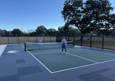 Kids playing pickle ball at Homestead RV Comminity near Dalphin Island AL