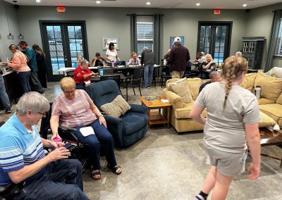 People watching the Superbowl at Homestead RV Community